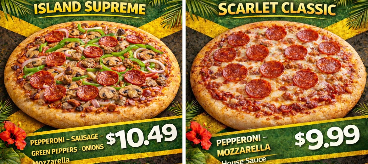 Hursefield Global LLC H-OZ Pizza Menu